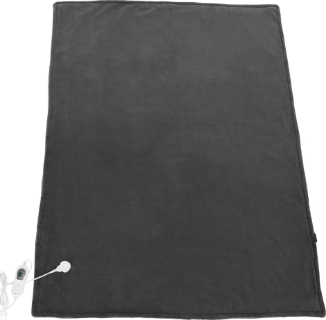 Tmavěšedá vyhřívací deka Dexxo 130x180 cm