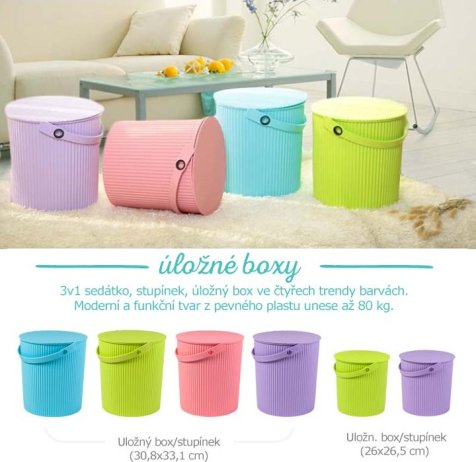 Úložný box, sedátko, stupínek 31cm, zelená