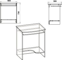 PC stůl SKM-13 MINI ořech