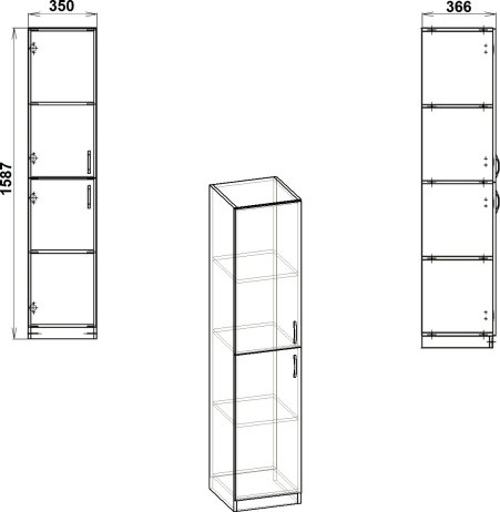 Kancelářská skříň RKS-13 olše