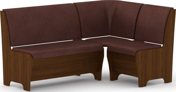 Rohová lavice TUNIS ořech, vinyl bronz