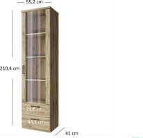 Vysoká vitrína DOORSET 1W2S