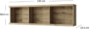 Závěsný regál DOORSET 135