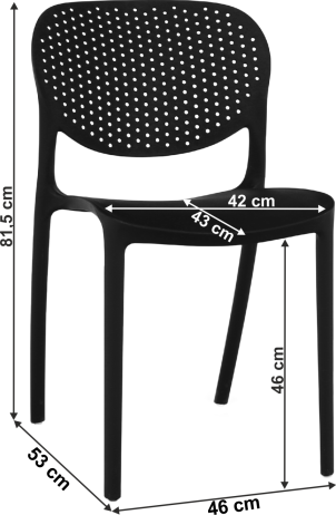 Plastová stohovatelná židle Shlelfe černá